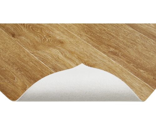 Holzdekor Vinylboden mit weißer Unterseite für Trittschalldämmung