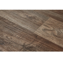 Nahaufnahme von Laminatboden in Holzoptik