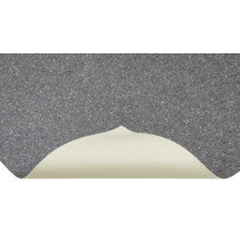 Graue Bodenbelagsmatte mit Muster und hellfarbiger Unterseite