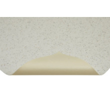 PVC-Bodenbelag mit Steindekor und aufgerollter Ecke