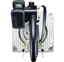 Akkukreissäge mit Akku und Führungsschiene