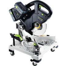 Akku-Kapp- und Gehrungssäge mit Untergestell und Akkus