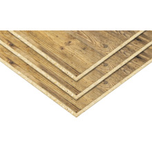 Drei Holzpaneele mit rustikaler Holzmaserung