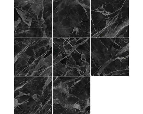 MIRAVA Wandfliese LUCCA Nero pol. 120 x 120 x 0,9 cm rektifiziert