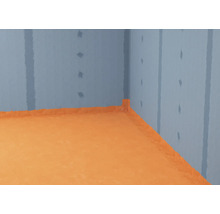 Darstellung einer Abdichtung an Wand und Boden im Innenbereich.