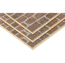 Ziegelwandpaneel mit goldfarbenen Kanten