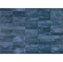 Rechteckige, blaue Wandfliesen aus Keramik