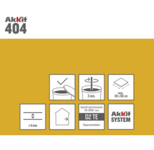 Akkif 404 Produktdetails: Verarbeitungshinweise und Eigenschaften.