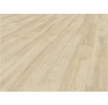 Verlegter heller Laminatboden mit Holzoptik