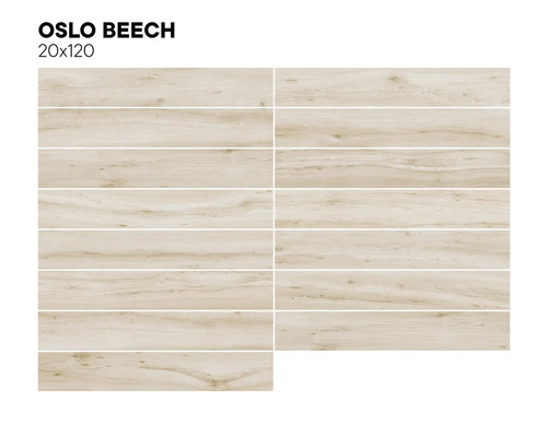 MIRAVA Feinsteinzeug Wand- und Bodenfliese OSLO beech 19,7 x 120 x 0,9 cm UGL