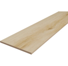 Einzelne Bodenfliese in Holzoptik.