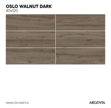 Dunkle Oslo Walnuss Wandfliesen, 40 mal 120 Zentimeter, mit Holzoptik