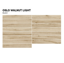 Keramikfliesen in Holzoptik, Oslo Walnut Light, 8x60 Zentimeter