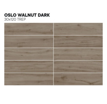 Dunkle Oslo Walnuss 30x120 Zentimeter Treppenfliese