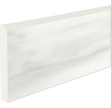 Weiße Sockelleiste aus Keramik mit Marmoroptik