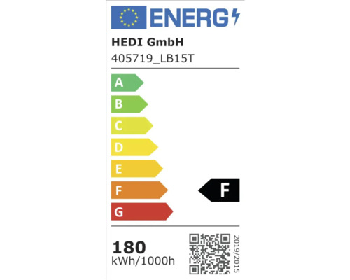 Energielabel mit Energieeffizienzklasse F