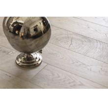 Nahaufnahme von Laminat mit Globus