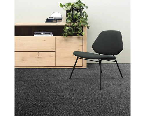 Teppichboden Velours Bristol dunkelgrau FB197 500 cm breit (Meterware)