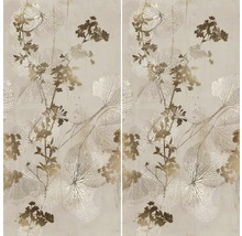 Tapete mit filigranem Blattmuster für die Wandgestaltung