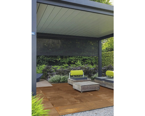 Feinsteinzeug Terrassenplatte Metallic Corten Brown rektifizierte Kante 120 x 60 x 2 cm