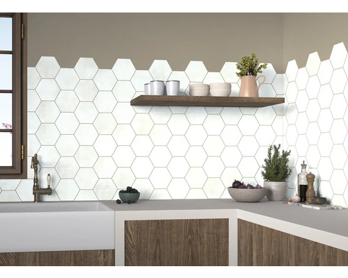 Hexagon Fliese Denia White Hexa14x16cm
