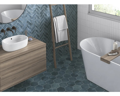 Hexagon Fliese Denia Blue Hexa 14x16cm