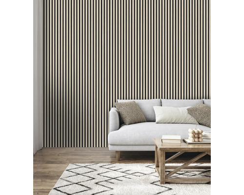 Akustikpaneel Eiche einseitig foliert 2670 x 572 x 19 mm