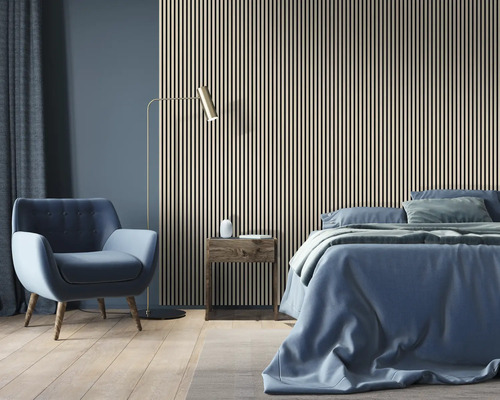 Akustikpaneel Eiche einseitig foliert 2670 x 572 x 19 mm