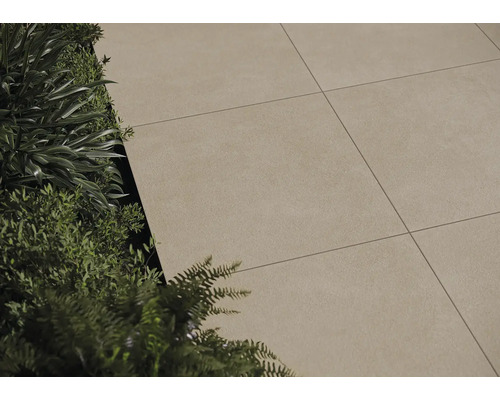 FLAIRSTONE Feinsteinzeug Terrassenplatte Borkum 2.0 beige rektifizierte Kante 60 cm x 60 cm x 2 cm