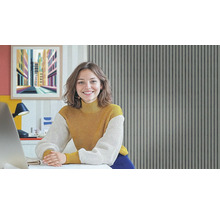 Dekorative Wandgestaltung mit Paneelen im Büro