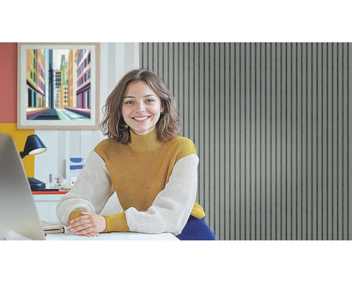 Dekorative Wandgestaltung mit Paneelen im Büro