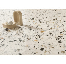Bodenfliese mit Terrazzo Muster und Dekoration