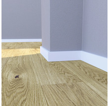 Holzboden und Sockelleisten im Innenraum