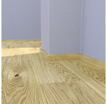 Raumecke mit Laminatboden und Sockelleiste