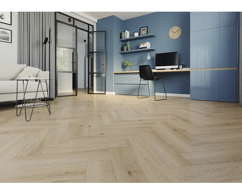 Vinylboden 5.0 Fischgrät Eiche Yankee 592 x 148 x 5 mm