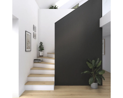 Fjordwall Akustikpaneel Linoleum Schwarz 2400 x 600 x 20 mm