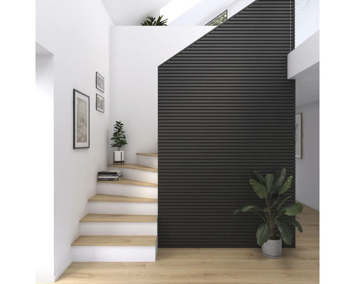 Fjordwall Akustikpaneel Linoleum Schwarz 2400 x 600 x 20 mm