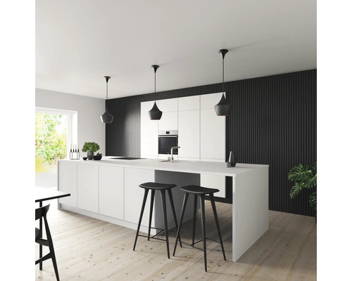 Fjordwall Akustikpaneel Linoleum Schwarz 2400 x 600 x 20 mm
