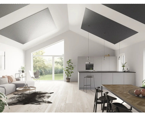 Fjordwall Akustikpaneel Linoleum Schwarz 2400 x 600 x 20 mm