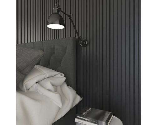 Fjordwall Akustikpaneel Linoleum Schwarz 2400 x 600 x 20 mm