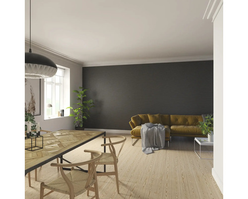 Fjordwall Akustikpaneel Linoleum Schiefer 2400 x 600 x 20 mm