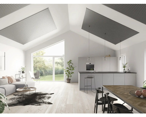 Fjordwall Akustikpaneel Linoleum Schiefer 2400 x 600 x 20 mm