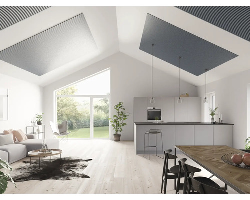 Fjordwall Akustikpaneel Linoleum Petrolblau 2400 x 600 x 20 mm