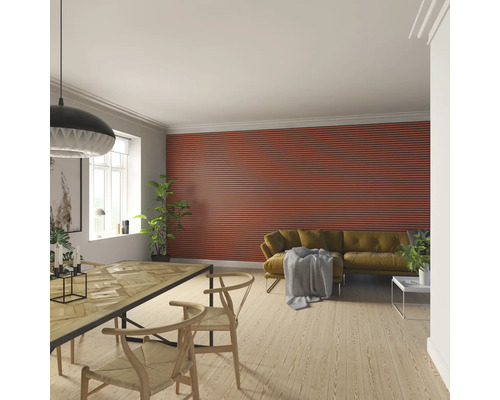 Fjordwall Akustikpaneel Linoleum Orange 2400 x 600 x 20 mm