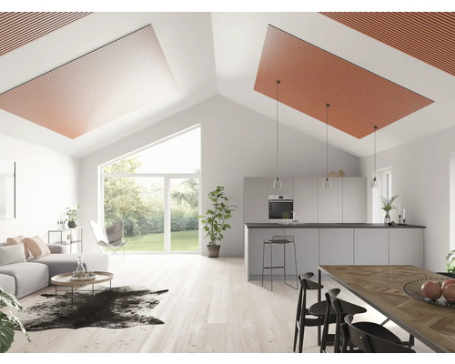 Fjordwall Akustikpaneel Linoleum Orange 2400 x 600 x 20 mm