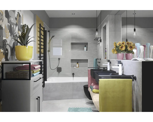 Produktbild 4 (groß) MIRAVA Feinsteinzeug Wand- und Bodenfliese MANHATTAN Grey 60 x 120 x 0,9 cm seidenmatt (lappato) rektifiziert