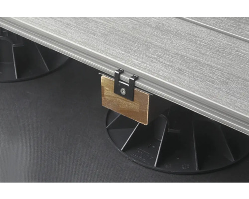 Konsta WPC Anfangs- und Endclips Nativo 30 Clips + Schrauben für Holz- und Aluminium-Unterkonstruktionen