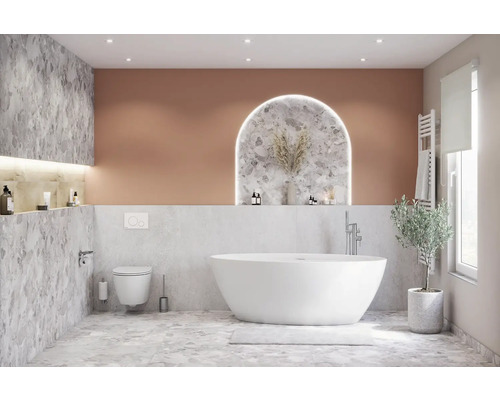 Produktbild 6 (groß) Modernes Badezimmer mit freistehender Badewanne, Toilette und Waschbecken