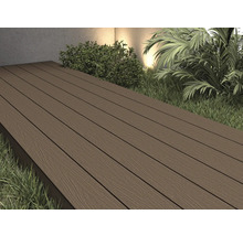 Terrassendielen aus Holzverbundwerkstoff im Außenbereich