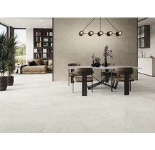 Heller, geräumiger Wohnbereich mit Esstisch, Stühlen, Bücherregal und Zimmerpflanzen.